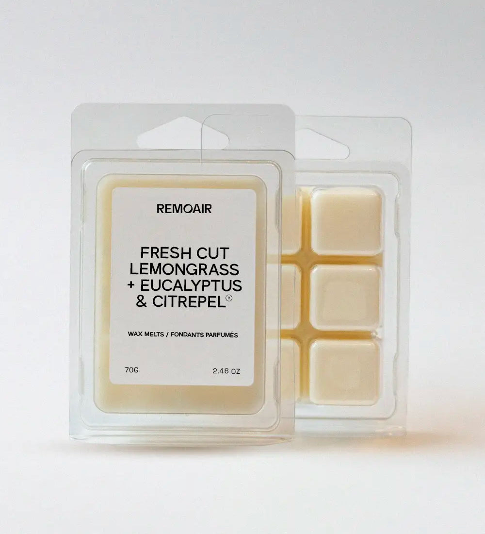 Fräscha wax melts Lemongrass med myggmedel, svensktillverkade och veganska doftkakor i vax.